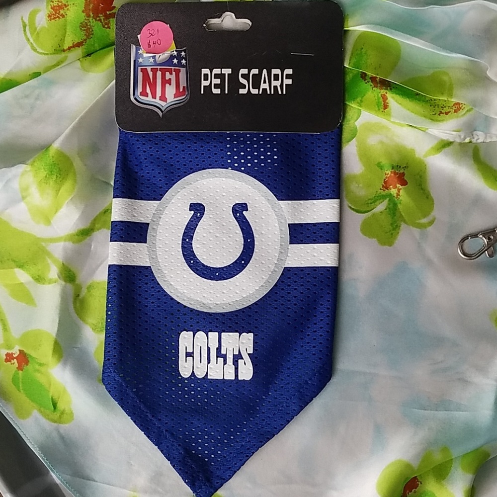 NFL Colts animal dog cat blue white scarf